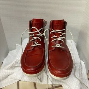 UGG Red Leather Fashion Boots